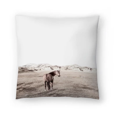 Lonely Horse By Tanya Shumkina Throw Pillow - Americanflat 4 Lonely Horse By Tanya Shumkina Throw Pillow - Americanflat - Image 4