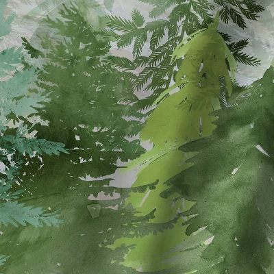 Americanflat 71" X 74" Shower Curtain, Winter Evergreen Forest By PI Creative Art 3 Americanflat 71" X 74" Shower Curtain, Winter Evergreen Forest By PI Creative Art - Image 3