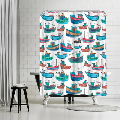 Americanflat 71" X 74" Shower Curtain Style 2 By Elena O'Neill 4 Americanflat 71" X 74" Shower Curtain Style 2 By Elena O'Neill - Image 4