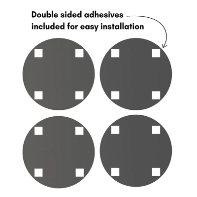 Americanflat Adhesive Mirror Tiles - Peel And Stick Mirrors For Wall - Frameless Round Mirrors For Bedroom And Living Room Décor 3 Americanflat Adhesive Mirror Tiles - Peel And Stick Mirrors For Wall - Frameless Round Mirrors For Bedroom And Living Room Décor - Image 3
