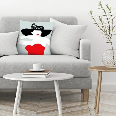 Roma Fashion By Atelier Posters Throw Pillow - Americanflat 2 Roma Fashion By Atelier Posters Throw Pillow - Americanflat - Image 2