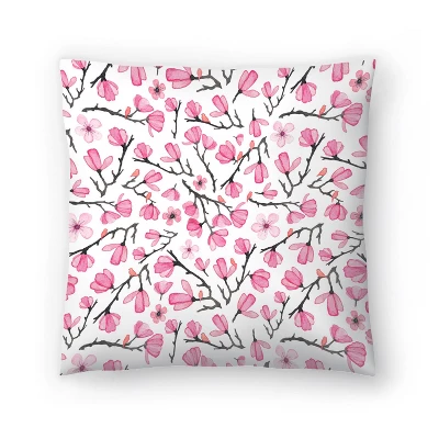 Pink Cherry Blossom By Elena Oneill Throw Pillow - Americanflat 4 Pink Cherry Blossom By Elena Oneill Throw Pillow - Americanflat - Image 4