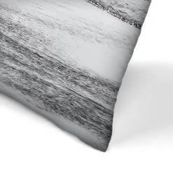 Two Surfers On The Beach By Tanya Shumkina Throw Pillow - Americanflat