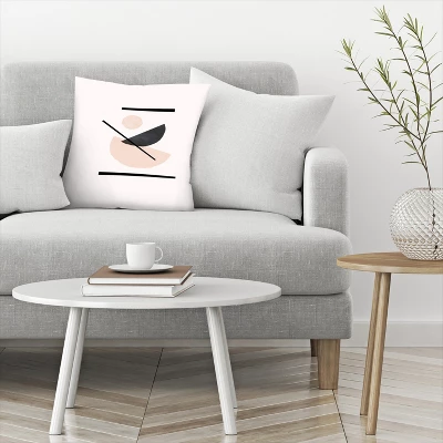 Abstract Geometric Art In Peach Pink By Tanya Shumkina Throw Pillow - Americanflat 2 Abstract Geometric Art In Peach Pink By Tanya Shumkina Throw Pillow - Americanflat - Image 2