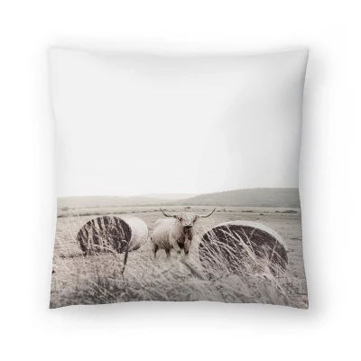 Highland Cow On The Autumn Field With Hay By Tanya Shumkina Throw Pillow - Americanflat 6 Highland Cow On The Autumn Field With Hay By Tanya Shumkina Throw Pillow - Americanflat - Image 6