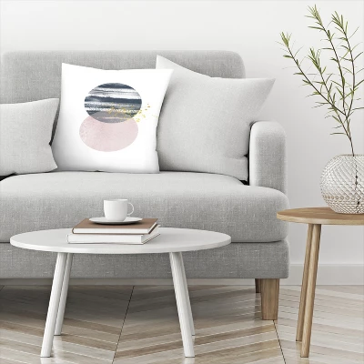 Circles In Pink And Navy By Tanya Shumkina Throw Pillow - Americanflat 2 Circles In Pink And Navy By Tanya Shumkina Throw Pillow - Americanflat - Image 2