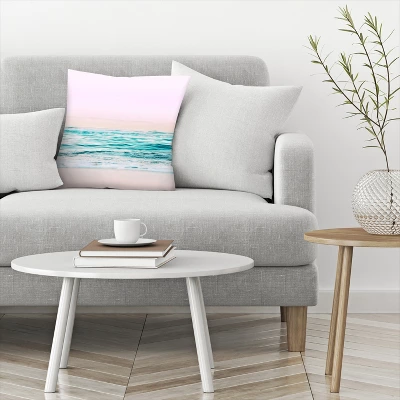 Beach Waves In Sunset By Tanya Shumkina Throw Pillow - Americanflat 2 Beach Waves In Sunset By Tanya Shumkina Throw Pillow - Americanflat - Image 2