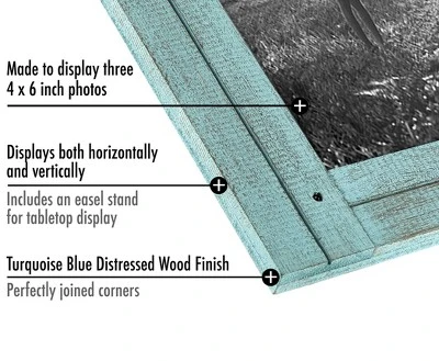 Americanflat Rustic Collage Picture Frame With Polished Glass - Horizontal And Vertical Formats For Wall And Tabletop 2 Americanflat Rustic Collage Picture Frame With Polished Glass - Horizontal And Vertical Formats For Wall And Tabletop - Image 2