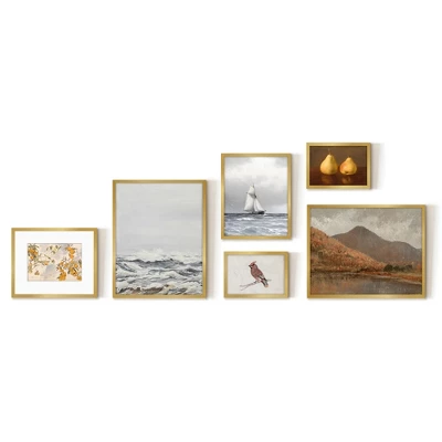 Americanflat 6 Piece Vintage Gallery Wall Art Set - White Caps, New Hampshire Autumn, Small Ship, Oranges Lemons By Maple + Oak 5 Americanflat 6 Piece Vintage Gallery Wall Art Set - White Caps, New Hampshire Autumn, Small Ship, Oranges Lemons By Maple + Oak - Image 5