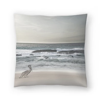 Pelican On The Beach By Tanya Shumkina Throw Pillow - Americanflat 4 Pelican On The Beach By Tanya Shumkina Throw Pillow - Americanflat - Image 4