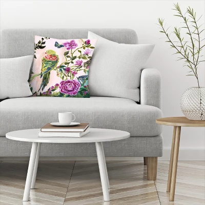 Parrot Throw Pillow By Bari J. - Americanflat 2 Parrot Throw Pillow By Bari J. - Americanflat - Image 2