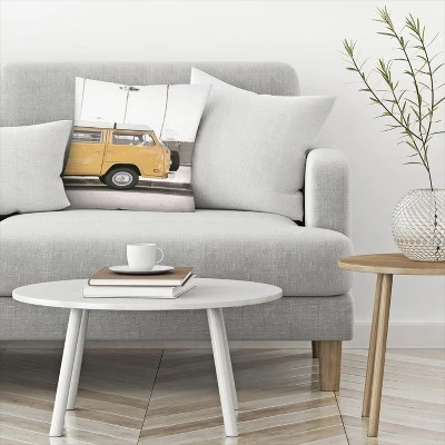 Modern Yellow Van By Tanya Shumkina Throw Pillow - Americanflat 2 Modern Yellow Van By Tanya Shumkina Throw Pillow - Americanflat - Image 2