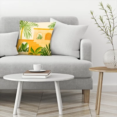 Garden Hacienda Sq By Modern Tropical Throw Pillow - Americanflat 2 Garden Hacienda Sq By Modern Tropical Throw Pillow - Americanflat - Image 2