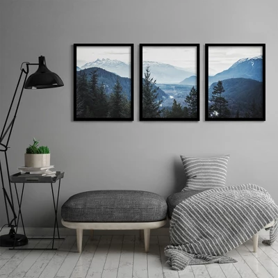 (Set Of 3) Triptych Wall Art Morning Mountain Views By Tanya Shumkina - Set Of 3 Framed Prints - Americanflat 2 (Set Of 3) Triptych Wall Art Morning Mountain Views By Tanya Shumkina - Set Of 3 Framed Prints - Americanflat - Image 2