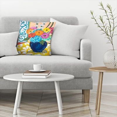 Cobalt Vase Throw Pillow By Mandy Buchanan - Americanflat 2 Cobalt Vase Throw Pillow By Mandy Buchanan - Americanflat - Image 2