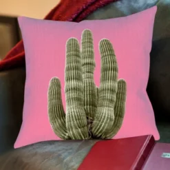 Americanflat Cactus On Pink And Cactus On Yellow By LILA + LOLA Set Of 2 Throw Pillows
