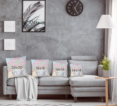 Floral On Yellow Throw Pillow By Mandy Buchanan - Americanflat 1 Floral On Yellow Throw Pillow By Mandy Buchanan - Americanflat