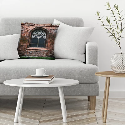 Gothic Window With White By Tanya Shumkina Throw Pillow - Americanflat 2 Gothic Window With White By Tanya Shumkina Throw Pillow - Americanflat - Image 2