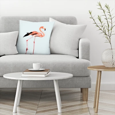 Pink Flamingo By Tanya Shumkina Throw Pillow - Americanflat 2 Pink Flamingo By Tanya Shumkina Throw Pillow - Americanflat - Image 2