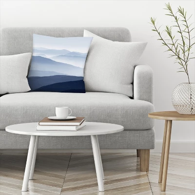 Blue Mountain By Tanya Shumkina. Throw Pillow - Americanflat 2 Blue Mountain By Tanya Shumkina. Throw Pillow - Americanflat - Image 2
