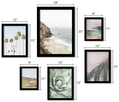 (Set Of 6) Framed Prints Gallery Wall Art Set California Coast By Sisi And Seb - Americanflat 2 (Set Of 6) Framed Prints Gallery Wall Art Set California Coast By Sisi And Seb - Americanflat - Image 2