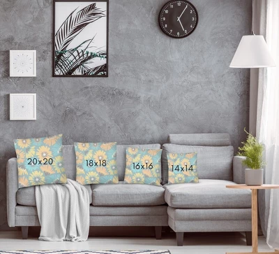 Teal Beach Floral By Modern Tropical Throw Pillow - Americanflat 3 Teal Beach Floral By Modern Tropical Throw Pillow - Americanflat - Image 3