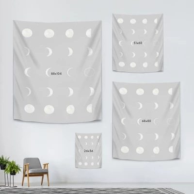 Americanflat Moon By Peach & Gold Wall Tapestry 3 Americanflat Moon By Peach & Gold Wall Tapestry - Image 3