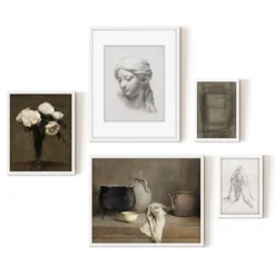 Americanflat 5 Piece Vintage Gallery Wall Art Set - Pot Kettle Still Life, Sculpture Study, Roses, Geometric Abstract By Maple + Oak 11 Americanflat 5 Piece Vintage Gallery Wall Art Set - Pot Kettle Still Life, Sculpture Study, Roses, Geometric Abstract By Maple + Oak -Americanflat GUEST aa631856 3d3b 4a52 b3e1 f9efcbee0ad5