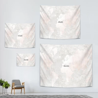 Americanflat Celestial World Map By PI Creative Art Wall Tapestry 2 Americanflat Celestial World Map By PI Creative Art Wall Tapestry - Image 2