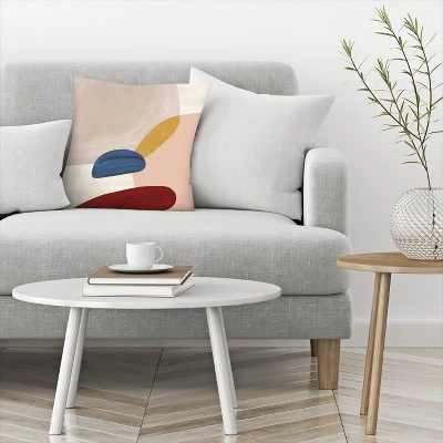 Americanflat Pink Pebbles Ii By Pi Creative Art Throw Pillow 2 Americanflat Pink Pebbles Ii By Pi Creative Art Throw Pillow - Image 2