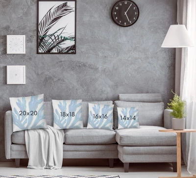 Americanflat Blue Watercolor Seaweed Painitng 2 By Jetty Home Throw Pillow 3 Americanflat Blue Watercolor Seaweed Painitng 2 By Jetty Home Throw Pillow - Image 3