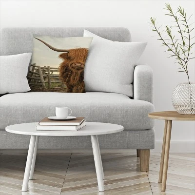 Cow Photo By Tanya Shumkina Throw Pillow - Americanflat 2 Cow Photo By Tanya Shumkina Throw Pillow - Americanflat - Image 2