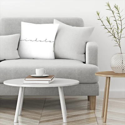 Inhale By Tanya Shumkina Throw Pillow - Americanflat 2 Inhale By Tanya Shumkina Throw Pillow - Americanflat - Image 2