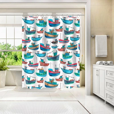 Americanflat 71" X 74" Shower Curtain Style 2 By Elena O'Neill 1 Americanflat 71" X 74" Shower Curtain Style 2 By Elena O'Neill