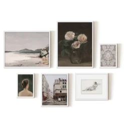 Americanflat 6 Piece Vintage Gallery Wall Art Set - Three Pink Roses, Brazillian Beachscape Street Corner Reclining Woman By Maple + Oak 11 Americanflat 6 Piece Vintage Gallery Wall Art Set - Three Pink Roses, Brazillian Beachscape Street Corner Reclining Woman By Maple + Oak -Americanflat GUEST baf3e2d7 1d39 458f 8b0d 5641c7134de0