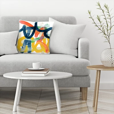 Americanflat Shuffling Throw Pillow By Cartissi 2 Americanflat Shuffling Throw Pillow By Cartissi - Image 2