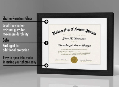 Americanflat Diploma Frame With Tempered Shatter-resistant Glass - Available In A Variety Of Sizes 3 Americanflat Diploma Frame With Tempered Shatter-resistant Glass - Available In A Variety Of Sizes - Image 3