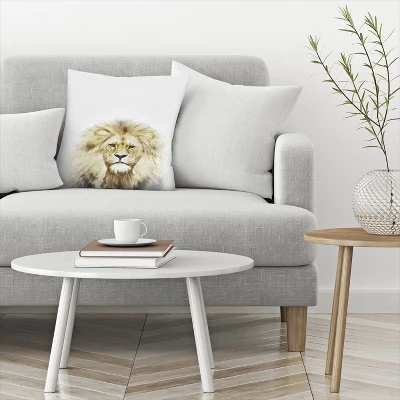 Lion By Tanya Shumkina Throw Pillow - Americanflat 2 Lion By Tanya Shumkina Throw Pillow - Americanflat - Image 2