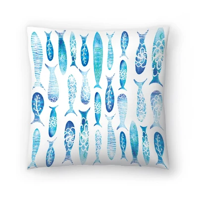 Naut Blue Fish By Kristine Lombardi Throw Pillow - Americanflat 4 Naut Blue Fish By Kristine Lombardi Throw Pillow - Americanflat - Image 4
