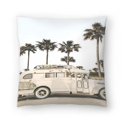 Retro Bus On The Beach By Tanya Shumkina Throw Pillow - Americanflat 4 Retro Bus On The Beach By Tanya Shumkina Throw Pillow - Americanflat - Image 4