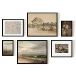 Americanflat 6 Piece Vintage Gallery Wall Art Set - Elm Tree Landscape, The Shore, Woven Silk Textile, Floral Still By Maple + Oak 9 Americanflat 6 Piece Vintage Gallery Wall Art Set - Elm Tree Landscape, The Shore, Woven Silk Textile, Floral Still By Maple + Oak -Americanflat GUEST d075d62e deca 4d03 9d2b 010a85e0dd10