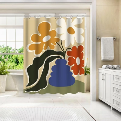 Americanflat 71x74 Floral & Botanical Shower Curtain By Miho Art Studio 1 Americanflat 71x74 Floral & Botanical Shower Curtain By Miho Art Studio