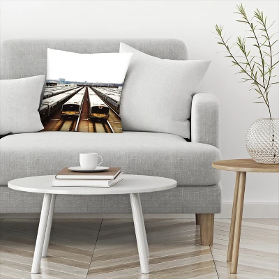Railroad By Tanya Shumkina Throw Pillow - Americanflat 2 Railroad By Tanya Shumkina Throw Pillow - Americanflat - Image 2