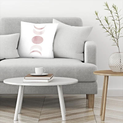 Moon Phases In Pink By Tanya Shumkina Throw Pillow - Americanflat 2 Moon Phases In Pink By Tanya Shumkina Throw Pillow - Americanflat - Image 2