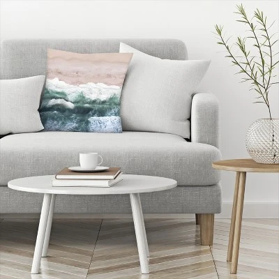 Pink Beach Decor By Tanya Shumkina Throw Pillow - Americanflat 2 Pink Beach Decor By Tanya Shumkina Throw Pillow - Americanflat - Image 2