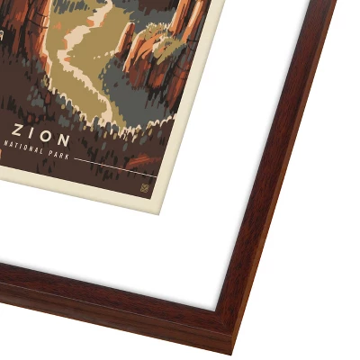 Americanflat Set Of 4 National Park Prints By Anderson Design Group Vintage Botanical Ready Framed Artwork In 11X14 Mahogany Frames 4 Americanflat Set Of 4 National Park Prints By Anderson Design Group Vintage Botanical Ready Framed Artwork In 11X14 Mahogany Frames - Image 4