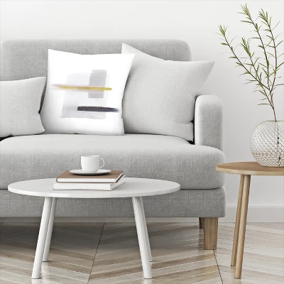 Gray Abstract With Golden Elements By Tanya Shumkina Throw Pillow - Americanflat 2 Gray Abstract With Golden Elements By Tanya Shumkina Throw Pillow - Americanflat - Image 2