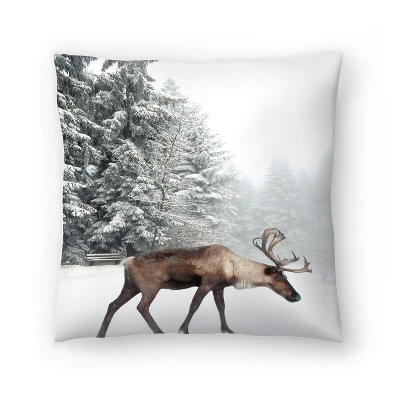 Moose In The Winter Forest By Tanya Shumkina Throw Pillow - Americanflat 7 Moose In The Winter Forest By Tanya Shumkina Throw Pillow - Americanflat - Image 7