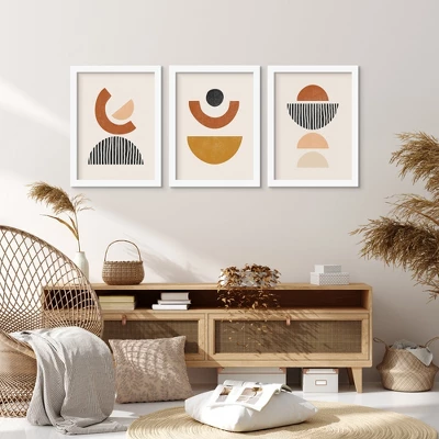 Americanflat Neutral Scandi Shapes By Tetyana Karankovska - 3 Piece Gallery Framed Print Art Set 1 Americanflat Neutral Scandi Shapes By Tetyana Karankovska - 3 Piece Gallery Framed Print Art Set