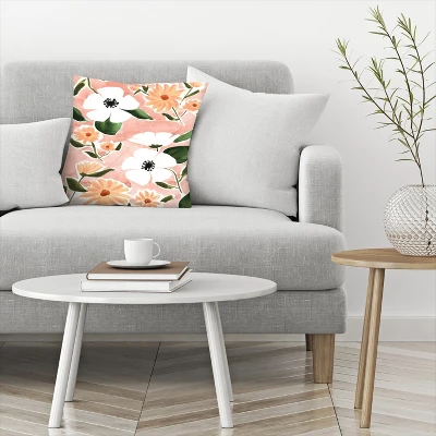 Summer Florals Throw Pillow By Sabina Fenn - Americanflat 2 Summer Florals Throw Pillow By Sabina Fenn - Americanflat - Image 2